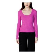 Jacqueline de Yong Fuchsia Långärmad T-shirt för Kvinnor Pink, Dam