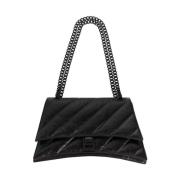 Balenciaga Crush Medium shoulder bag Black, Dam