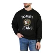 Tommy Hilfiger Herr Bomullssweatshirt med Applikationer Black, Herr