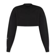 Adidas by Stella McCartney Cropped sweatshirt med logotyp Black, Dam