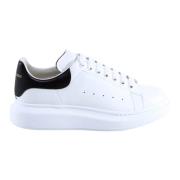 Alexander McQueen Svarta Läderöversize Sneakers Aw23 Black, Herr