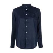Ralph Lauren Skjortor med lång ärm och knappknäppning Blue, Dam