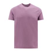Zanone Lila Ribbad T-shirt Purple, Herr