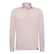 Boggi Milano Japansk Jersey Polo Shirt Pink, Herr
