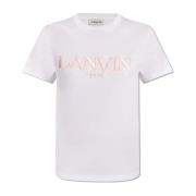 Lanvin T-shirt med logotyp White, Dam