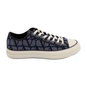 Valentino Garavani Blåa Sneakers med Logo Patch Blue, Herr