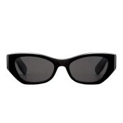 Dior Moderna svarta fjärilssolglasögon med gråa linser Black, Unisex