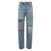 Ralph Lauren Dam Jeans med Lappar Blue, Dam