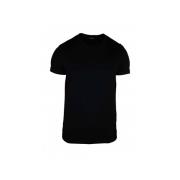 Balmain Svart T-shirt med präglad logotyp Black, Herr