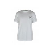 Giuseppe Zanotti Vit Logotyp T-shirt, Crew Neck, 100% Bomull, Tillverk...