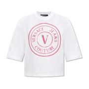 Versace Jeans Couture Bomull T-shirt White, Dam