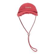 Jacquemus Baseballkeps med logotyp Red, Dam