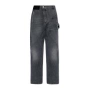 JW Anderson Jeans med logotyp Gray, Herr