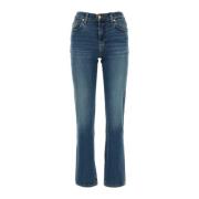 7 For All Mankind Flared Denim Jeans Blue, Dam