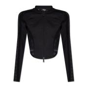 Dsquared2 Sweatshirt med transparenta insatser Black, Dam