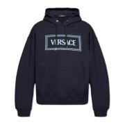 Versace Hoodie med logotyp Blue, Herr