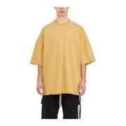 Rick Owens Bomull T-Shirt, Modell Tommy Yellow, Herr
