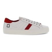 D.a.t.e. Läder- och mockasneakers, vit och röd White, Dam