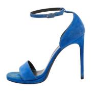 Yves Saint Laurent Vintage Pre-owned Mocka sandaler Blue, Dam