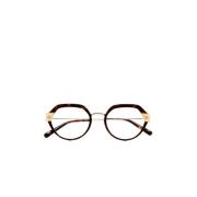 Kaleos Ovala glasögon med brun transparent acetatfront och brun havana...