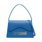 Just Cavalli Stilfull Blå Axelremsväska för Kvinnor Blue, Dam