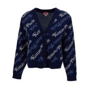 Kenzo Stiliga Cardigan Sweaters Blue, Dam