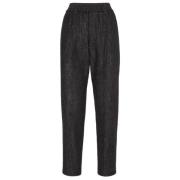 Brunello Cucinelli Svarta höga tapered jeans Black, Dam