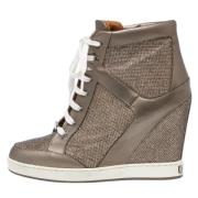 Jimmy Choo Pre-owned Pre-owned Laeder sneakers Gray, Dam