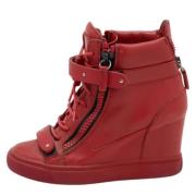 Giuseppe Zanotti Pre-owned Pre-owned Laeder sneakers Red, Dam