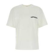 Alessandra Rich Vit Oversize Bomull T-Shirt White, Dam