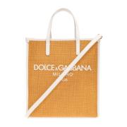 Dolce & Gabbana Vävd shopper väska Beige, Dam