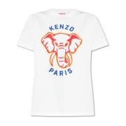 Kenzo T-shirt med logotyp White, Dam