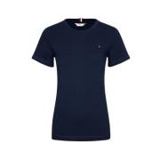 Tommy Hilfiger T-Shirt Donna Ww26739 med rund halsringning Blue, Dam