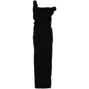 Vivienne Westwood Svart Maxiklänning med Draperad Detalj Black, Dam