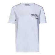 Moschino Vit T-shirt med logotryck White, Dam