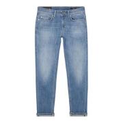 Dondup Blå Skinny Fit Cropped Jeans Blue, Dam