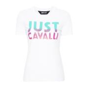 Just Cavalli Grafiska T-shirts och Polos White, Dam