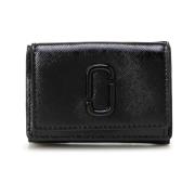 Marc Jacobs Trifold Mini Plånbok med Logo Plaque Black, Dam