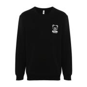 Moschino Svarta Teddy Bear Sweaters Black, Herr