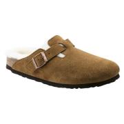 Birkenstock Shearling Träskor Brun Mocka Komfort Brown, Dam