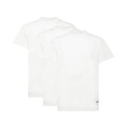 Jil Sander Set med 3 Crew Neck T-shirts i Ekologisk Bomull White, Herr