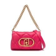 Liu Jo Quiltad rosa väska med avtagbar rem och kedjehandtag Pink, Dam