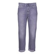 Dondup Grå Denim Jeans med Juvelknapp Gray, Dam
