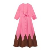 Maliparmi Stiliga Klänningar för Kvinnor Pink, Dam