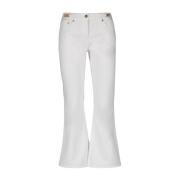 Versace Medusa 95 Flared Jeans White, Dam
