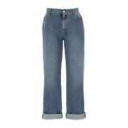 Alexander McQueen Stiliga Jeans för Män och Kvinnor Blue, Dam