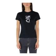 Moschino Snygg Monogram T-shirt Black, Dam