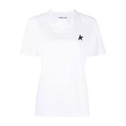 Golden Goose Logo-Print Kortärmad T-Shirt White, Dam