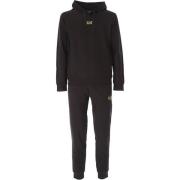 Emporio Armani EA7 Svart hooded sweatshirt och tracksuit set Black, He...