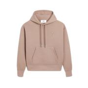 Ami Paris Hjärta Hoodie, Ljus Taupe Beige, Herr